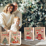 イベント・クリスマス装飾｜クリスマスクラフト紙ギフトバッグセット(4枚入)