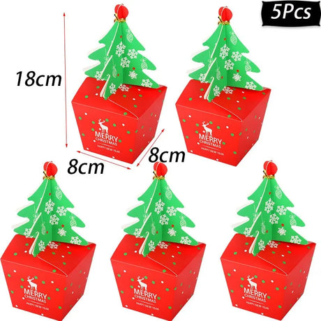 イベント・クリスマス装飾｜手さげ型・ボックス型 ギフト用バックセット(4pcs/5pcs)