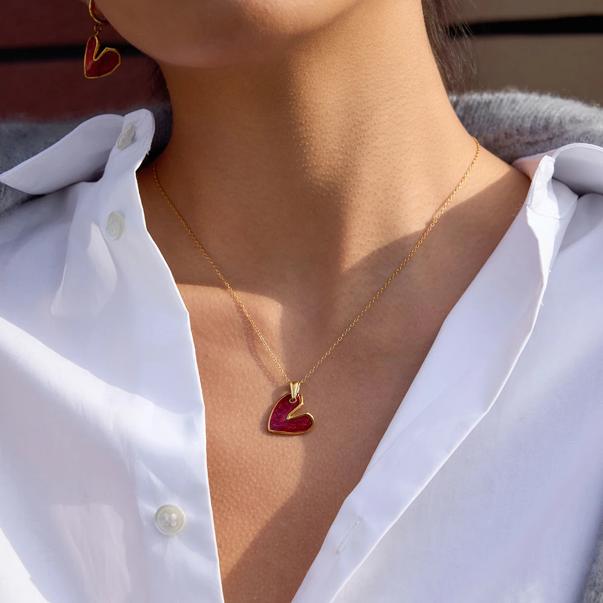 ヴィンテージレッド ラブフープジュエリーセット