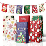 イベント・クリスマス装飾｜クリスマス柄ギフトバッグセット(8/12枚 )