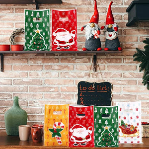 イベント・クリスマス装飾｜ビニール製 クリスマス柄ギフト用バッグ(20個/50個)
