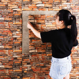 【DIY用】レンガ風ステッカー 35x35cm/ 70cmx15cm(12pcs）
