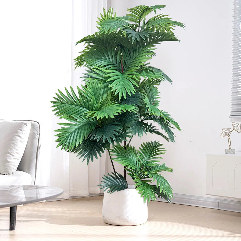 70～150cm・大型人工ヤシの木・フェイクトロピカル植物・グリーンモンステラの葉