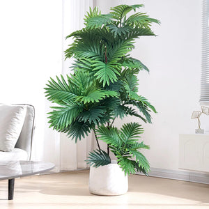 70～150cm・大型人工ヤシの木・フェイクトロピカル植物・グリーンモンステラの葉