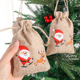 イベント・クリスマス装飾｜ ギフト用 リネン巾着袋バックセット(S/M/L)