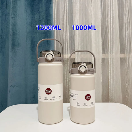 |イベント・ノベルティ用品 | 大容量ストロー付ステンレスサーモボトル | 1L/1.2L