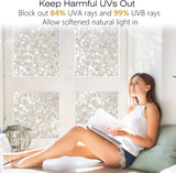 【UVカット・静電気吸着】すりガラス窓風フィルム（小石柄パターン）