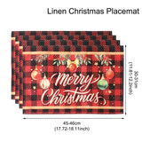 イベント・クリスマス装飾｜リネンプレースマット 1/4枚セット
