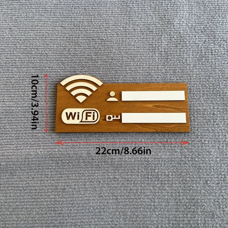 ヴィンテージ風木製WiFiパスワードサイン