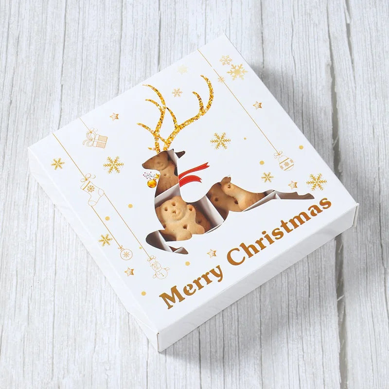 イベント・クリスマス装飾｜紙製クリスマス柄ギフトボックス