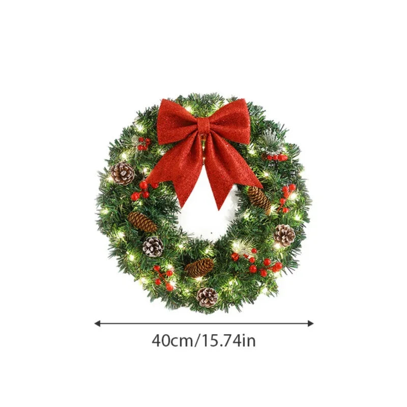 イベント・クリスマス装飾｜クリスマスリース 吊り下げオーナメント 松ぼっくり付き
