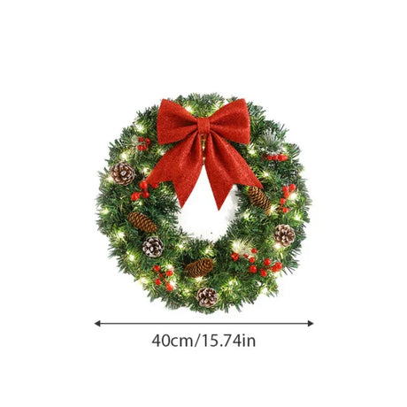 イベント・クリスマス装飾｜クリスマスリース 吊り下げオーナメント 松ぼっくり付き