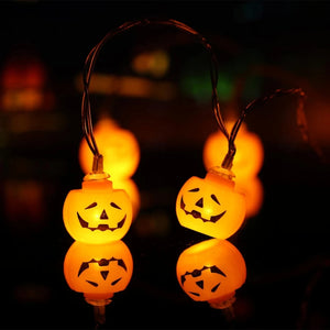 イベント・ハロウィン装飾｜LEDかぼちゃ型ランタン（1.5M / 3M）