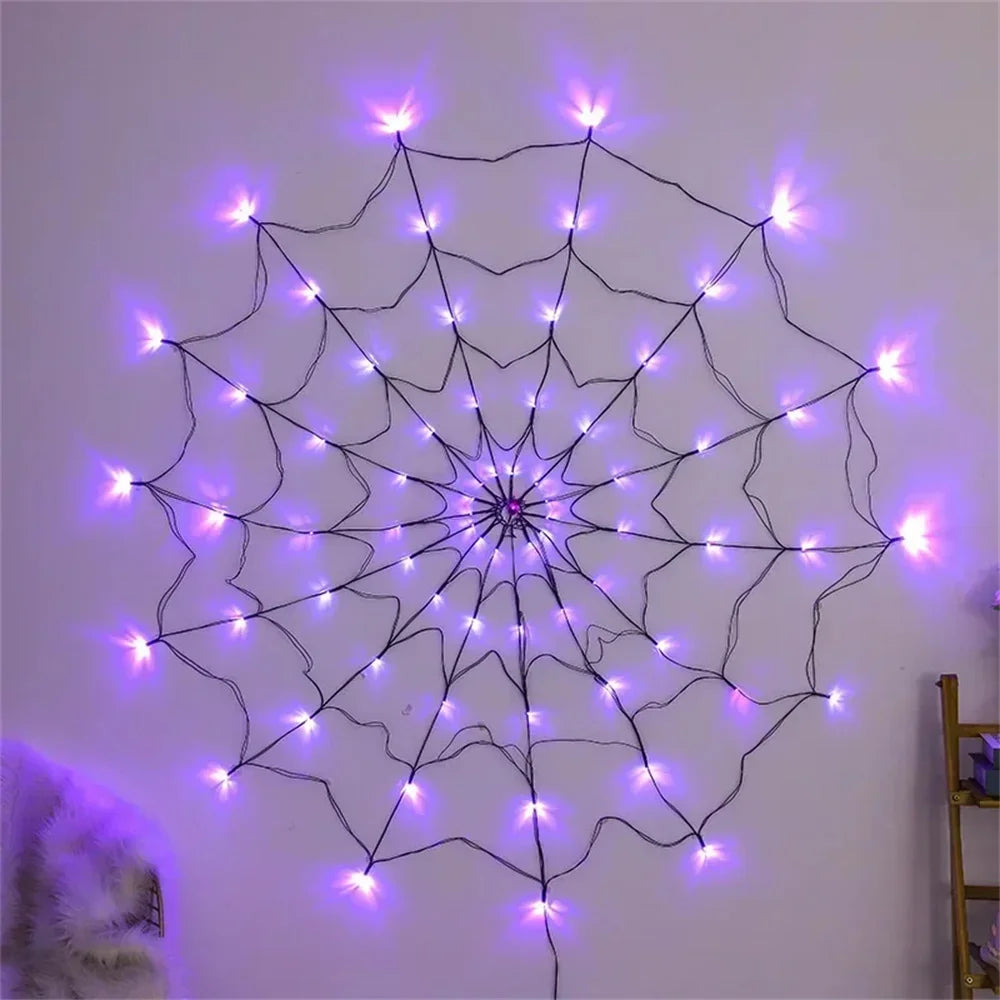 イベント・パーティー装飾｜LED パンプキン＆クモの巣型ストリングライト