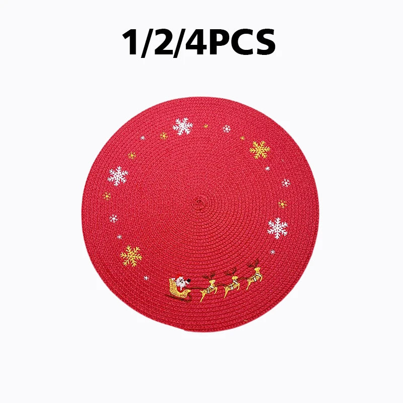 イベント・クリスマス装飾｜ラウンド プレースマット 1/2/4枚セット