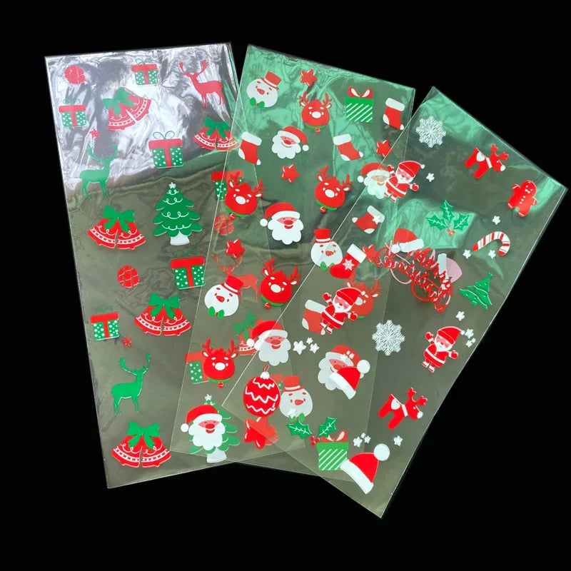 イベント・クリスマス装飾｜ギフト用 ビニール製バッグ (50枚セット)