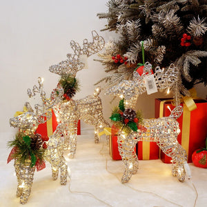 イベント・クリスマス装飾｜鉄製トナカイライトイルミネーション(30c/40c/50c)