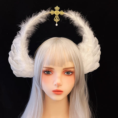 イベント・ハロウィングッズ｜エンジェル風ヘアクリップ