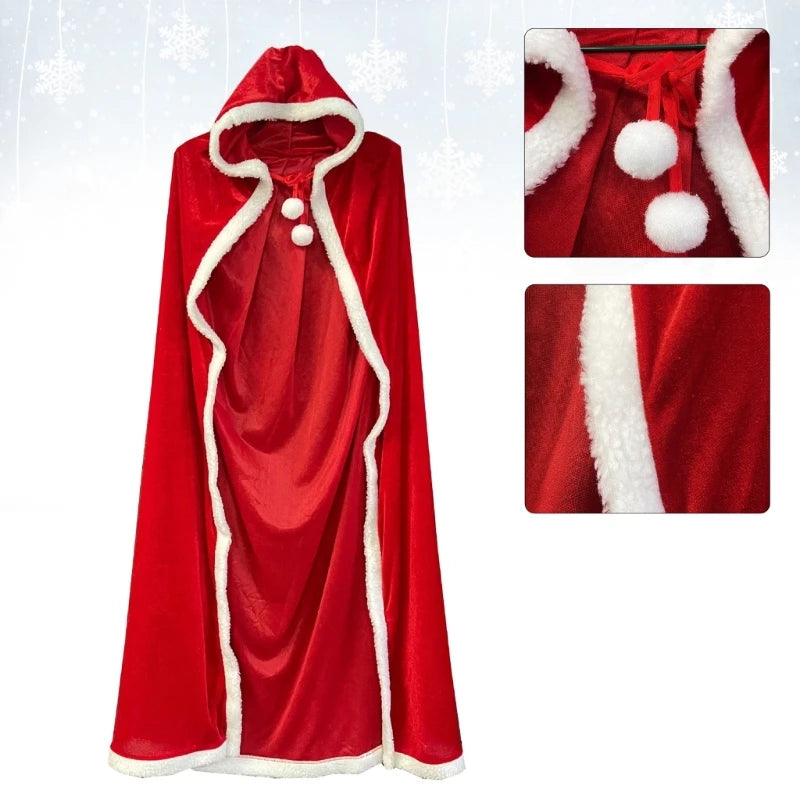 イベント・クリスマスグッズ｜クリスマスサンタ風ポンチョ(丈80c/120c/150c)