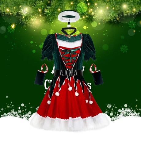 イベント・クリスマスグッズ｜グリーンのクリスマス妖精6点セット(XS/S/M/L/XL/XXL)