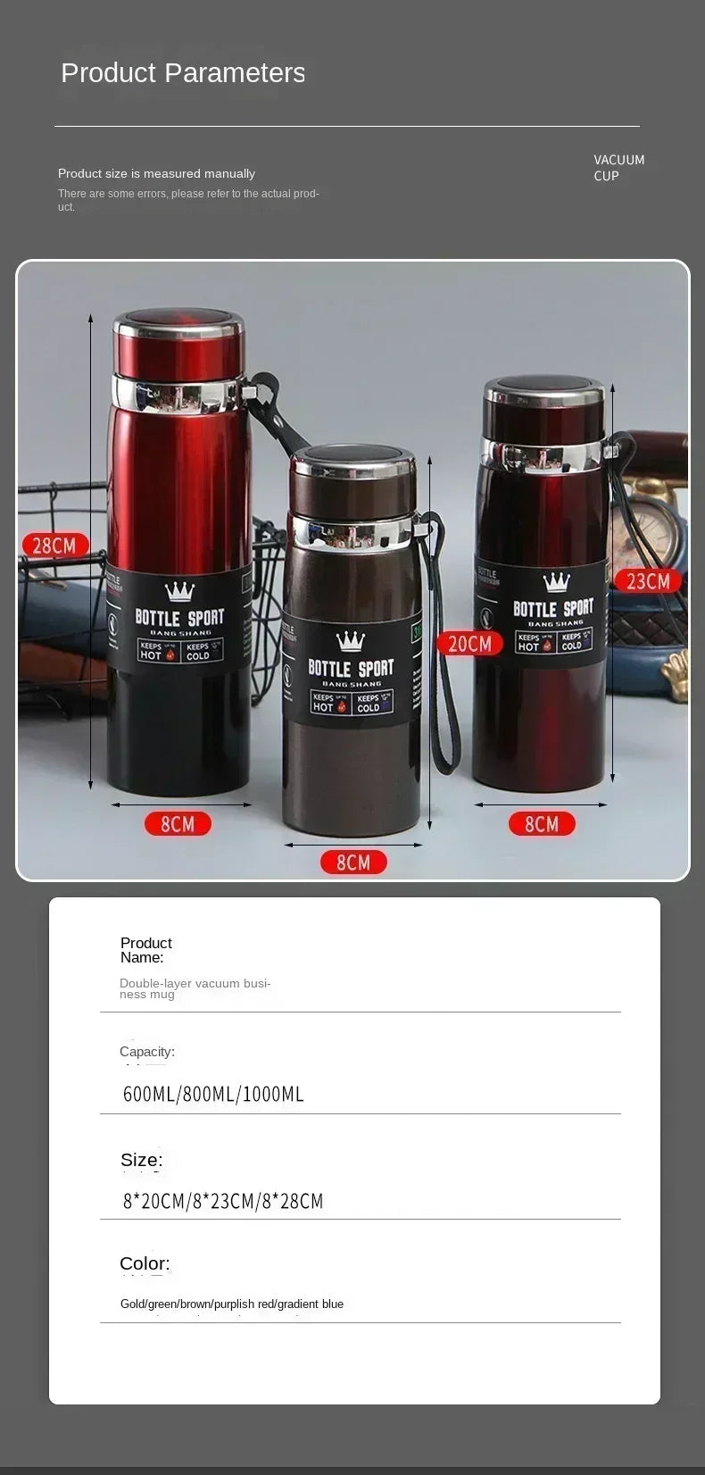 |イベント・ノベルティ用品 | ステンレス製保温ウォーターボトル | 1000ml