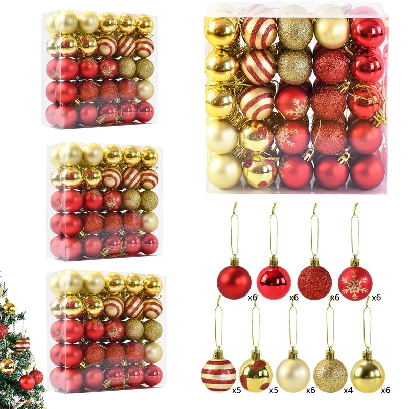イベント・クリスマス装飾｜クリスマスボール50個セット 吊り下げオーナメント