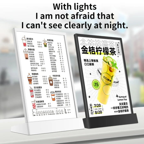 A4 USB LEDメニュースタンドライト