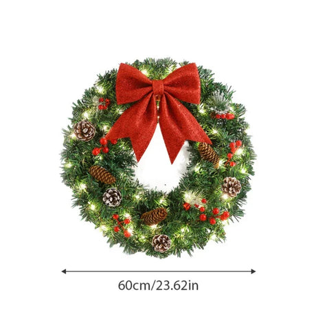 イベント・クリスマス装飾｜クリスマスリース 吊り下げオーナメント 松ぼっくり付き