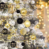 イベント・クリスマス装飾｜クリスマス吊り下げボールセット ブラックゴールド