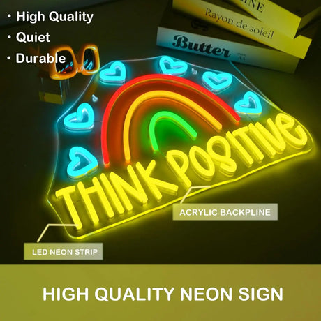 THINK POSITIVE LEDネオンサイン（ネオン看板）調光機能付き