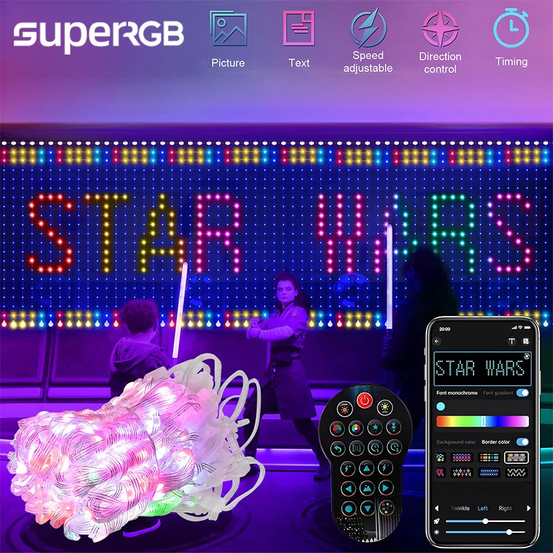イベント・クリスマス装飾｜Bluetooth対応スマートカーテンライト(幅1.6～3M)