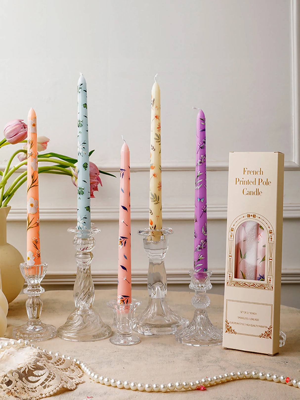 ヨーロピアンスタイルのロングキャンドル