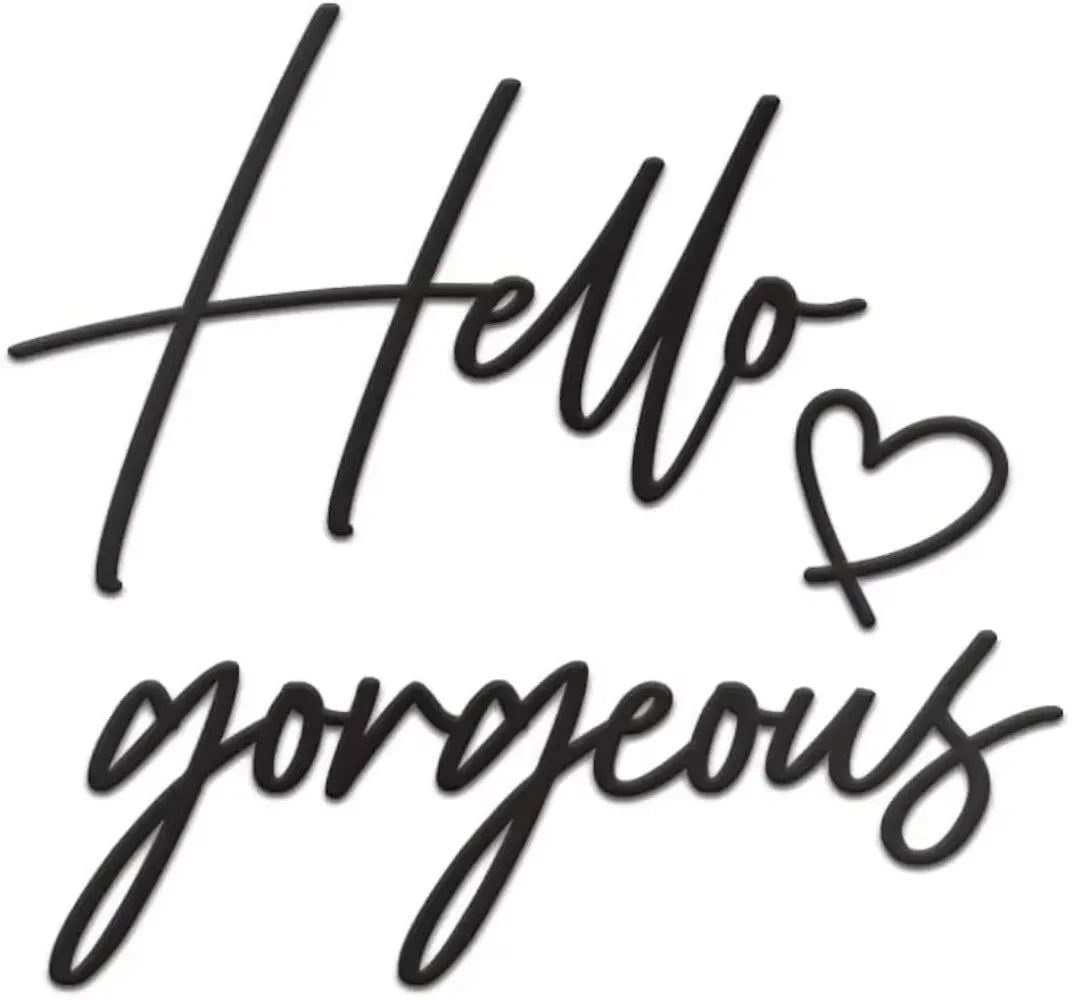 Hello Gorgeous メタルウォールデコレーション