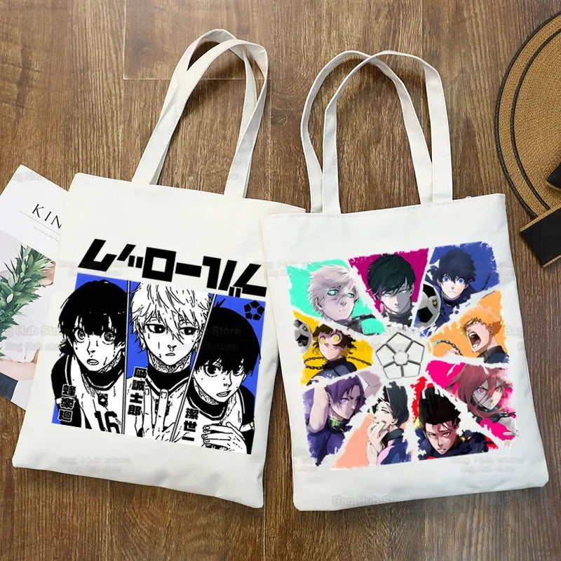 |ノベルティ用品 | ブルーロック柄プリント トートバッグ | 34×38c
