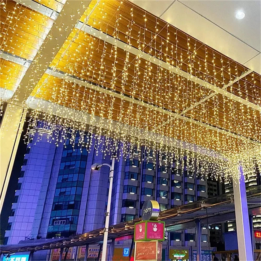イベント・クリスマス装飾｜LED滝カーテンライト クリスマスデコレーション(幅4M)