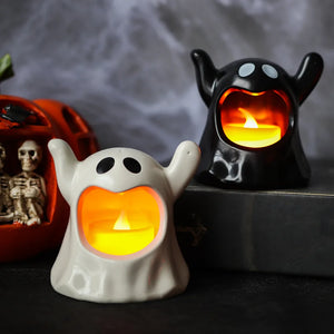 イベント・ハロウィングッズ｜LEDゴーストキャンドルホルダー