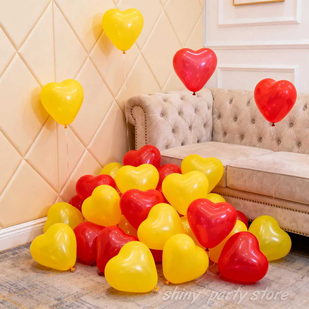 ハート型ラテックスバルーン 10/20/50個セット