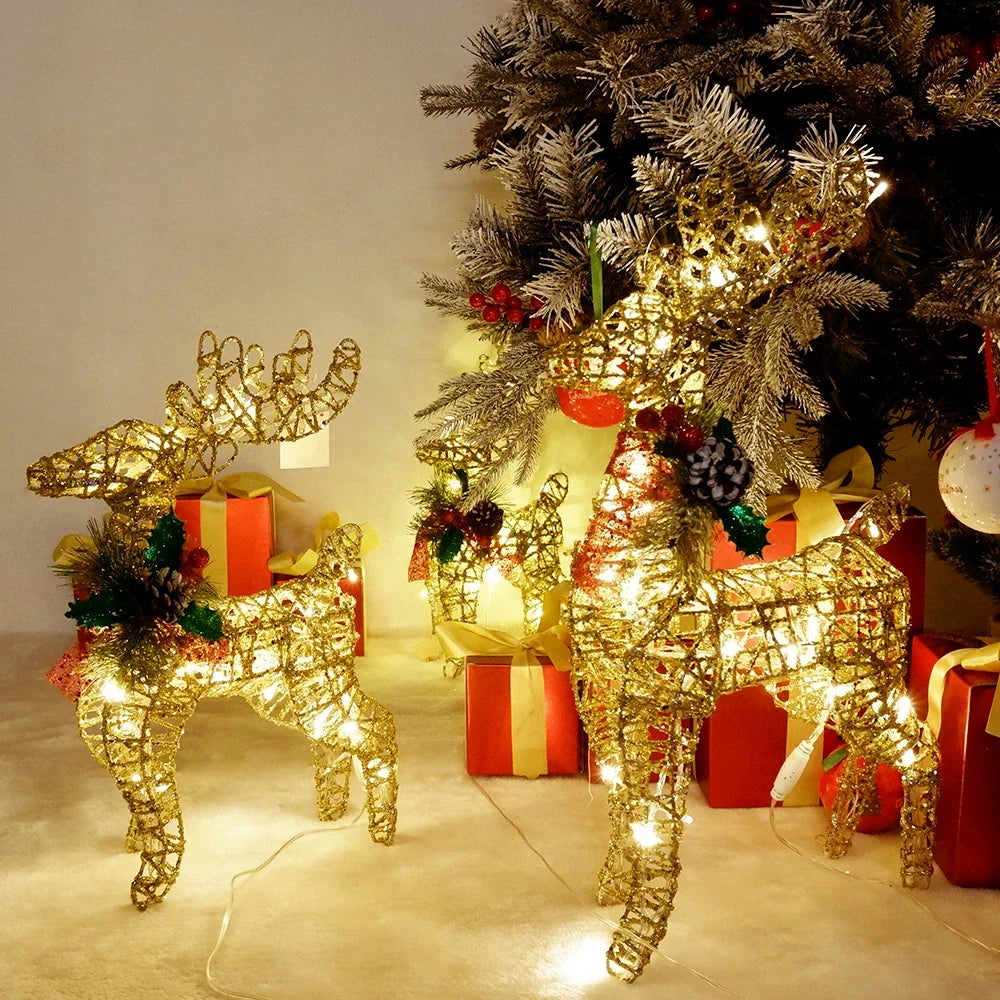 イベント・クリスマス装飾｜鉄製トナカイライトイルミネーション(30c/40c/50c)