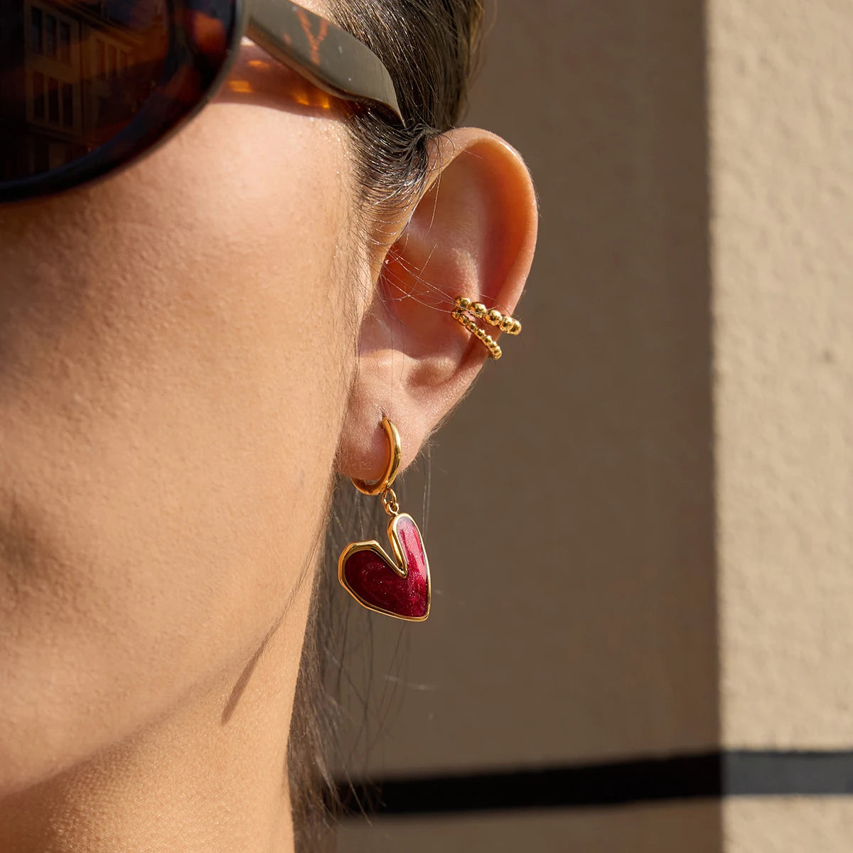 ヴィンテージレッド ラブフープジュエリーセット