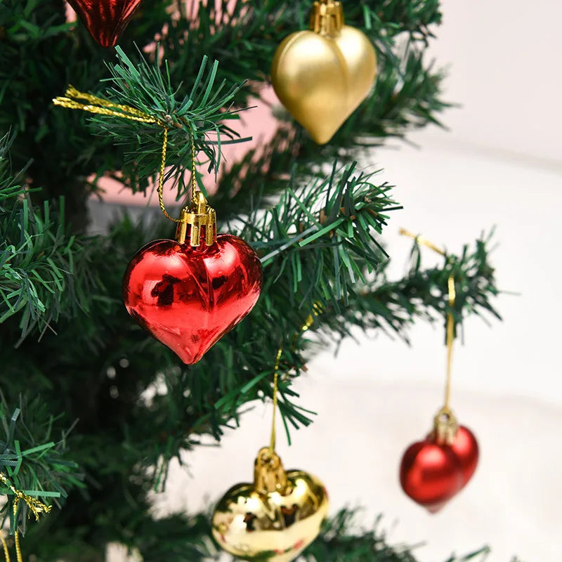 イベント・クリスマス装飾｜ハートボールペンダント オーナメントセット(12個入)