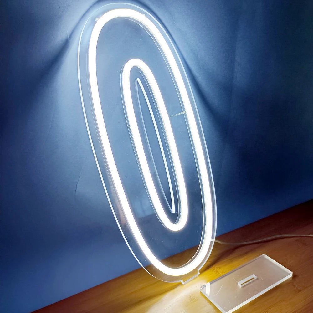 LED数字ネオンサインライト（0～9）USB電源・調光対応