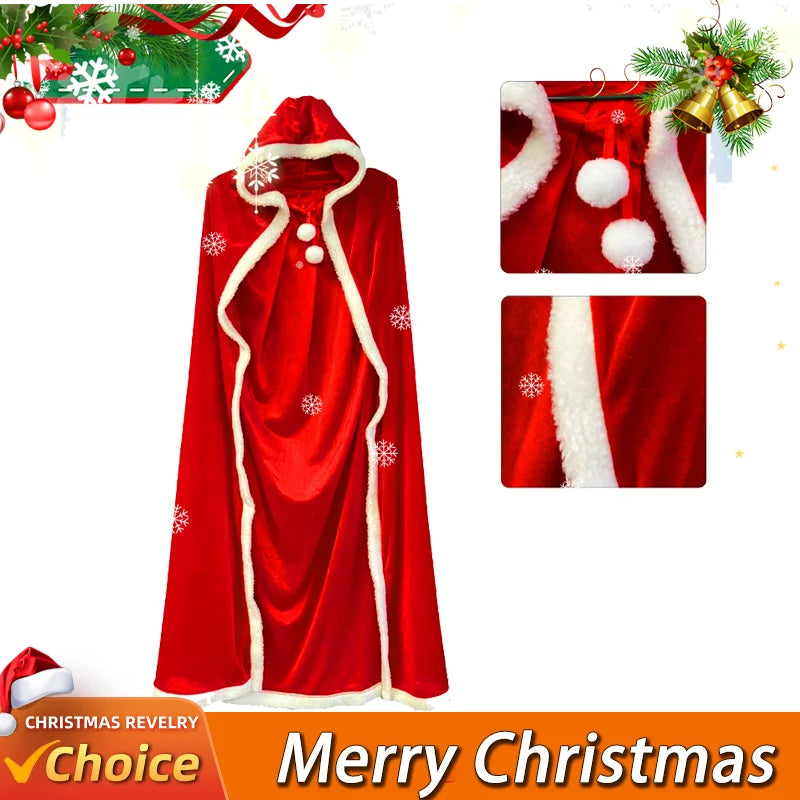 イベント・クリスマスグッズ｜クリスマスサンタ風ポンチョ(丈80c/120c/150c)