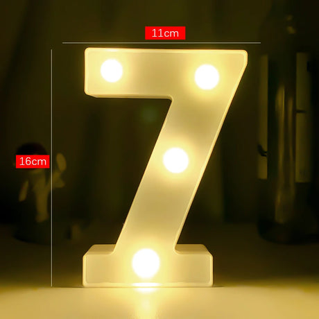 LEDナイトライト 【アルファベット・数字型】（乾電池式）