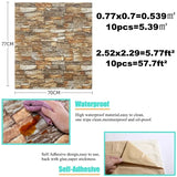 【DIY用】レンガ風ステッカー 70x77cm(5pcs/10pcs）