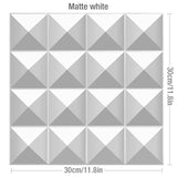【DIY用】３D幾何学柄 石膏壁面風ステッカー(12pcs）