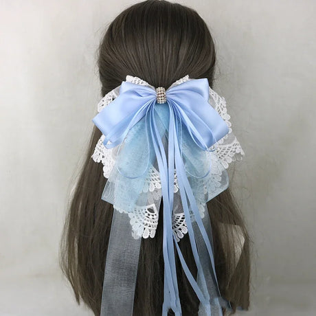 イベント・ハロウィングッズ｜メイド風 特大リボンヘアアクセサリー