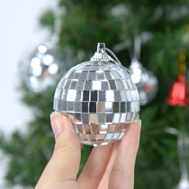 イベント・クリスマス装飾｜ミラーボールオーナメント6個セット