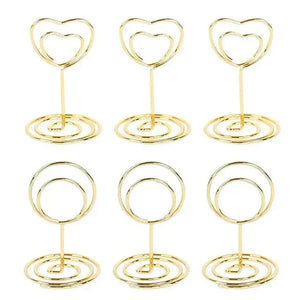 イベント・結婚式装飾｜金属製ハート型プレースカードホルダー 24個セット