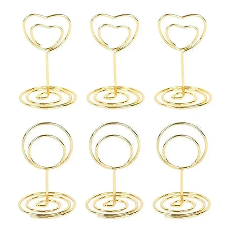 イベント・結婚式装飾｜金属製ハート型プレースカードホルダー 24個セット