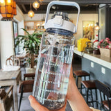 |イベント・ノベルティ用品 |大容量！ ストロー付きクリアーカラーウォーターボトル | 2000ml